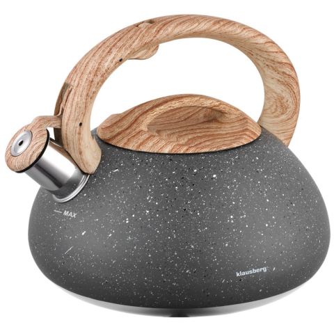 CZAJNIK Z GWIZDKIEM 2,7L KLAUSBERG KB-7250 GRANIT WOOD