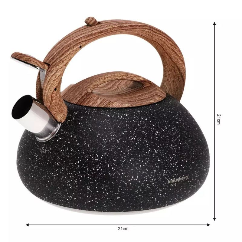 CZAJNIK Z GWIZDKIEM 2,7L KLAUSBERG KB-7282 GRANIT WOOD - obrazek 3