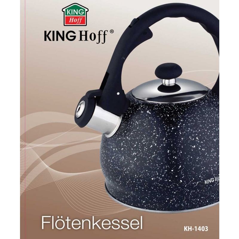 CZAJNIK Z GWIZDKIEM 2L KINGHOFF KH-1403 MARBLE - obrazek 3