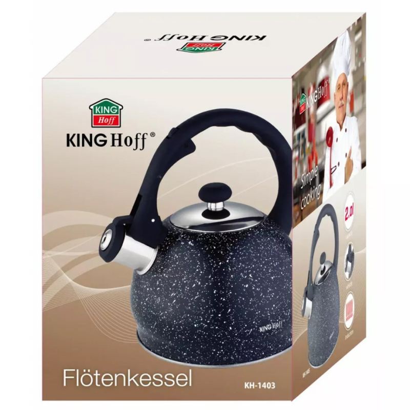 CZAJNIK Z GWIZDKIEM 2L KINGHOFF KH-1403 MARBLE - obrazek 7