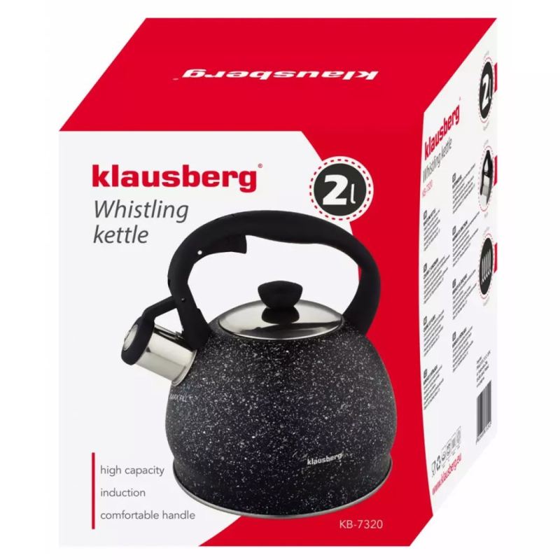 CZAJNIK Z GWIZDKIEM 2L KLAUSBERG KB-7320 MARBLE - obrazek 7
