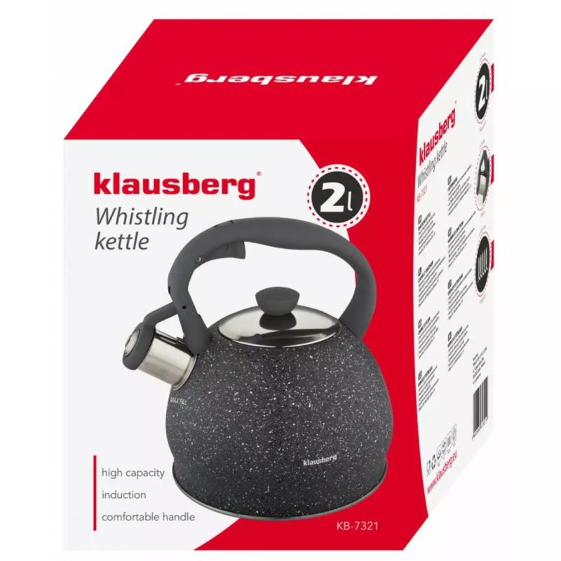 CZAJNIK Z GWIZDKIEM 2L KLAUSBERG KB-7321 MARBLE - obrazek 7