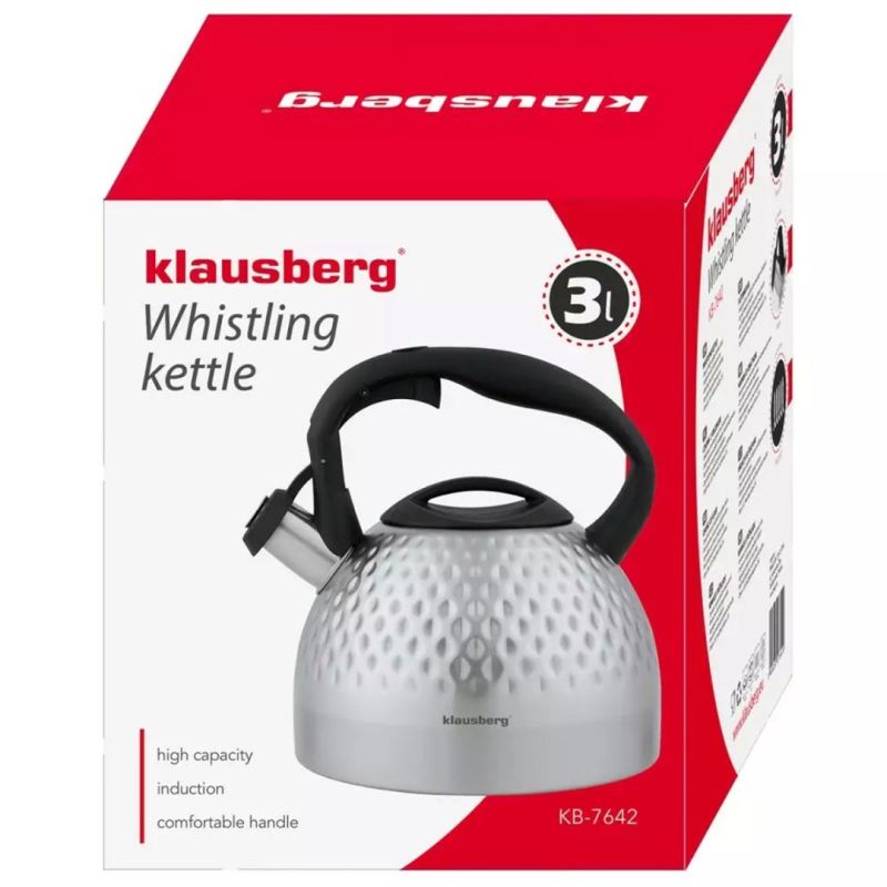 CZAJNIK STALOWY Z GWIZDKIEM 3L KLAUSBERG KB-7642 - obrazek 10