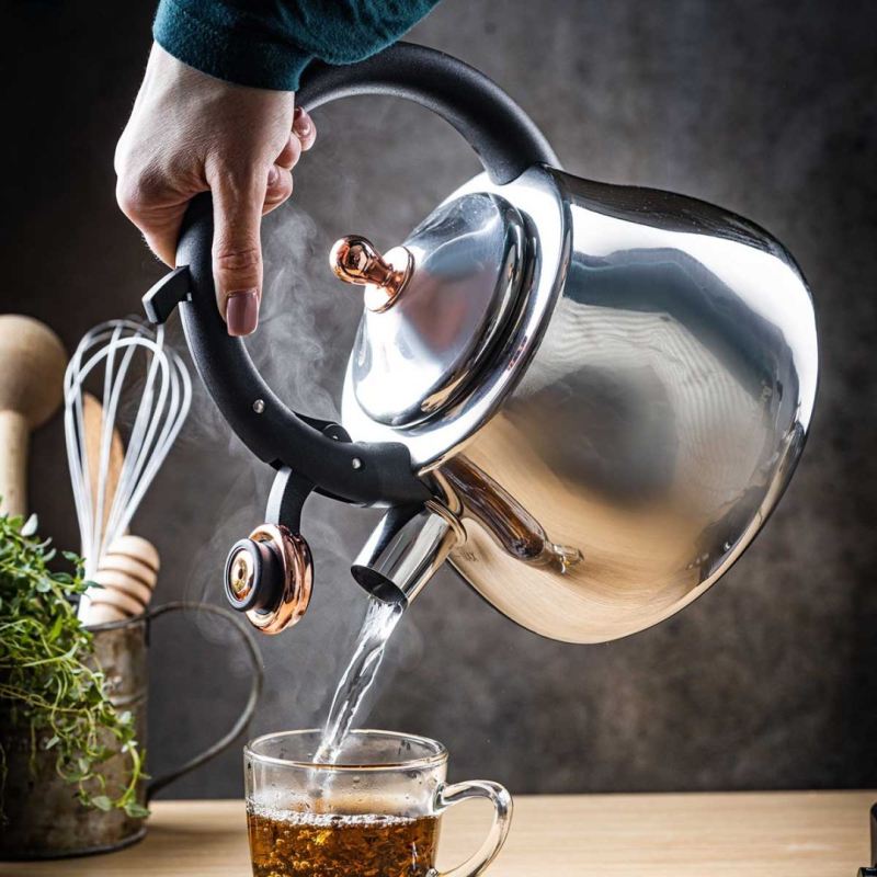 CZAJNIK STALOWY Z GWIZDKIEM 2,8L KLAUSBERG KB-7776 - obrazek 2