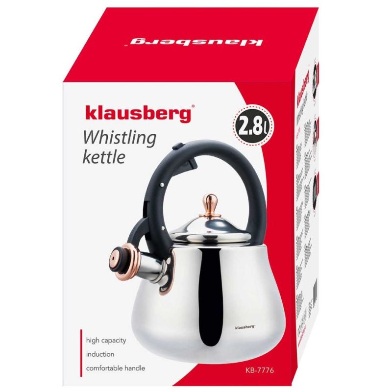 CZAJNIK STALOWY Z GWIZDKIEM 2,8L KLAUSBERG KB-7776 - obrazek 10