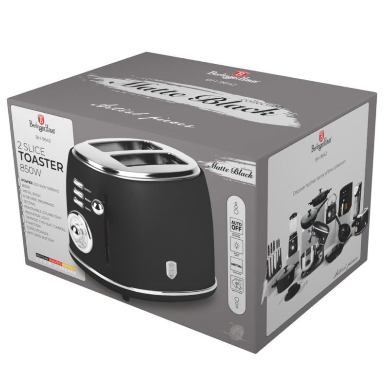 TOSTER DO GRZANEK BERLINGER HAUS BH-9642 MATTE BLACK - obrazek 4
