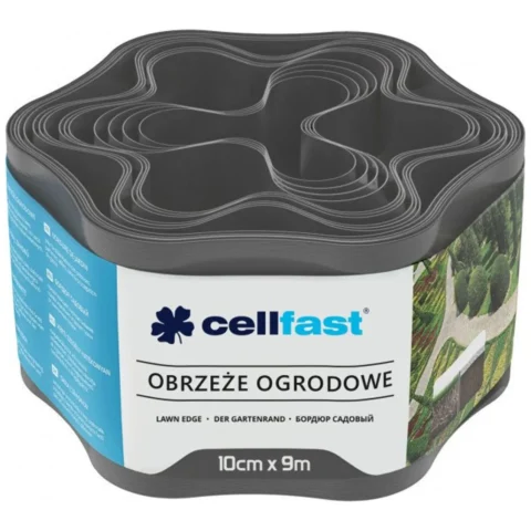 Obrzeże ogrodowe 10cm x 9m Cellfast grafitowe