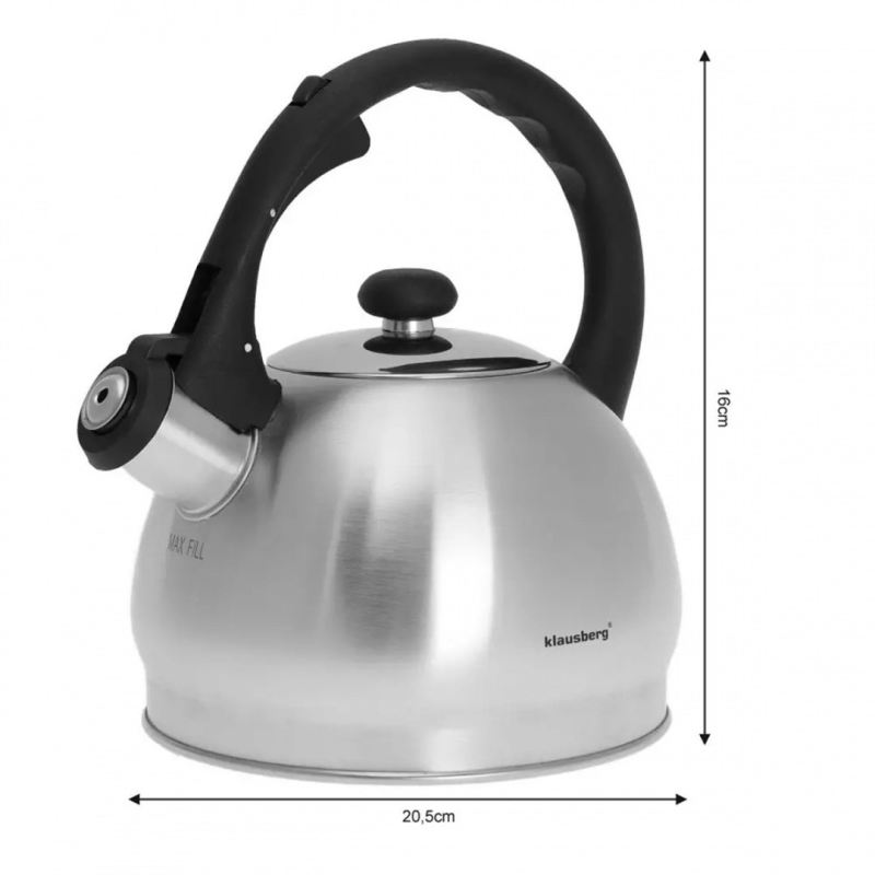 CZAJNIK KLAUSBERG 1,8L Z GWIZDKIEM KB-7042 - obrazek 3