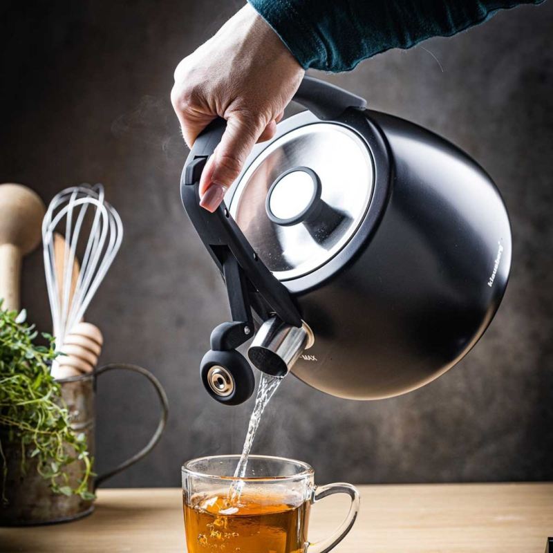 CZAJNIK STALOWY Z GWIZDKIEM 2,5L KLAUSBERG KB-7774 - obrazek 2