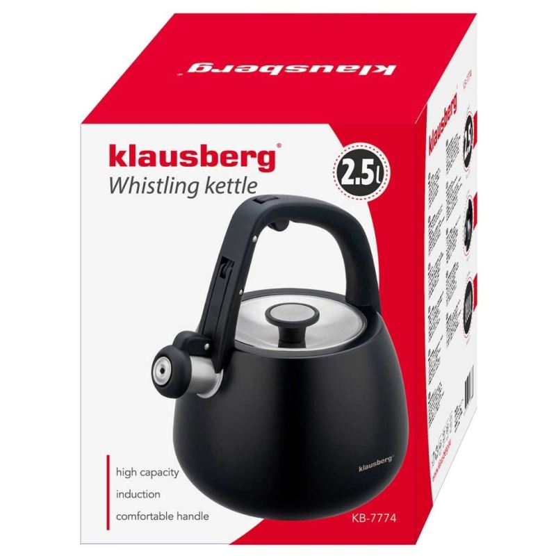 CZAJNIK STALOWY Z GWIZDKIEM 2,5L KLAUSBERG KB-7774 - obrazek 11