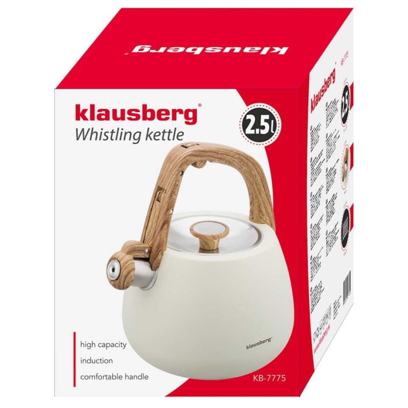 CZAJNIK STALOWY Z GWIZDKIEM 2,5L KLAUSBERG KB-7775 - obrazek 12