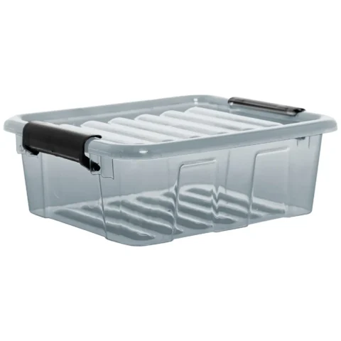 Pojemnik z pokrywą Plast Team Home Box 1,6L transparentny szary