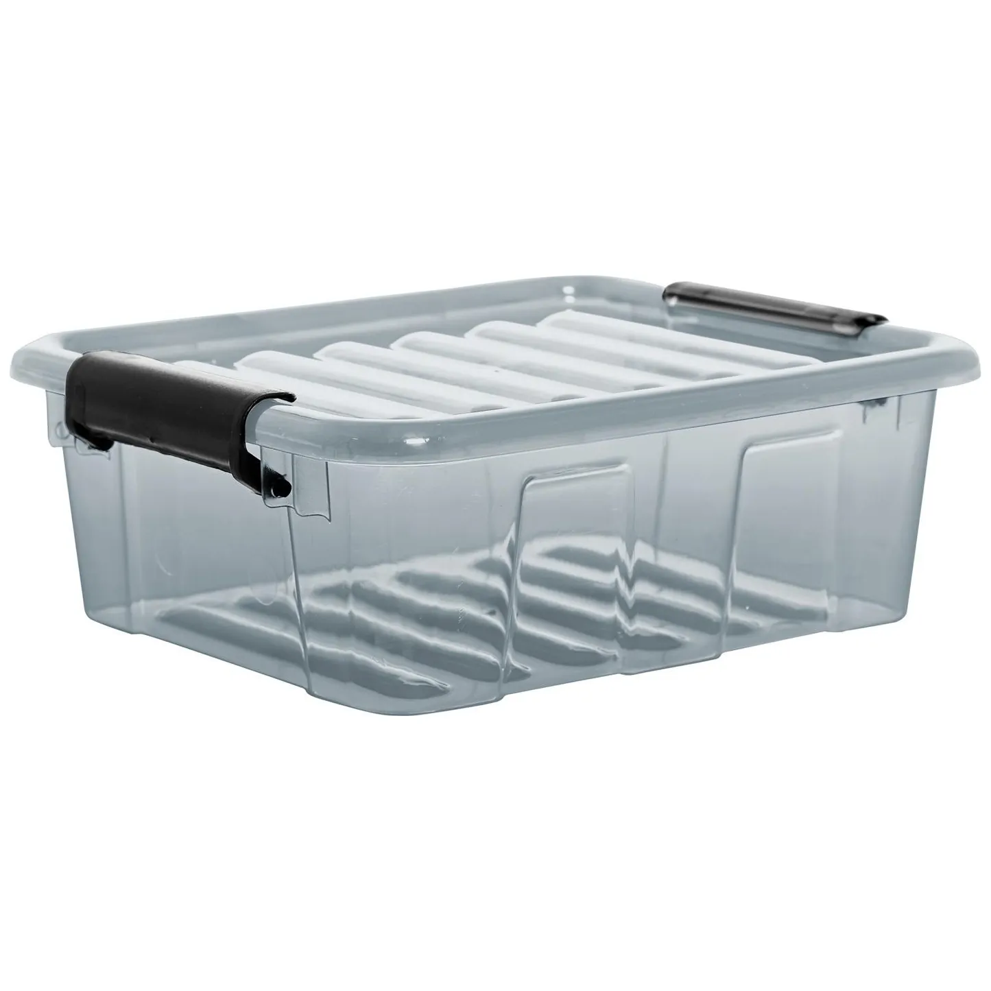 Pojemnik z pokrywą Plast Team Home Box 1,6L transparentny szary