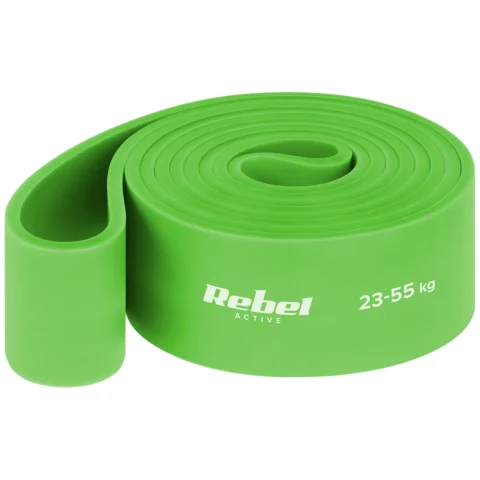 Guma do ćwiczeń lateksowa - Power Band PL-5, zielona 23-55 kg REBEL ACTIVE