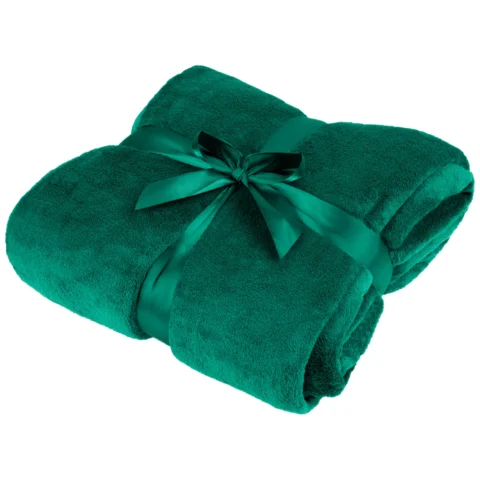 Koc polarowy 200x220 cm TEESA - zielony