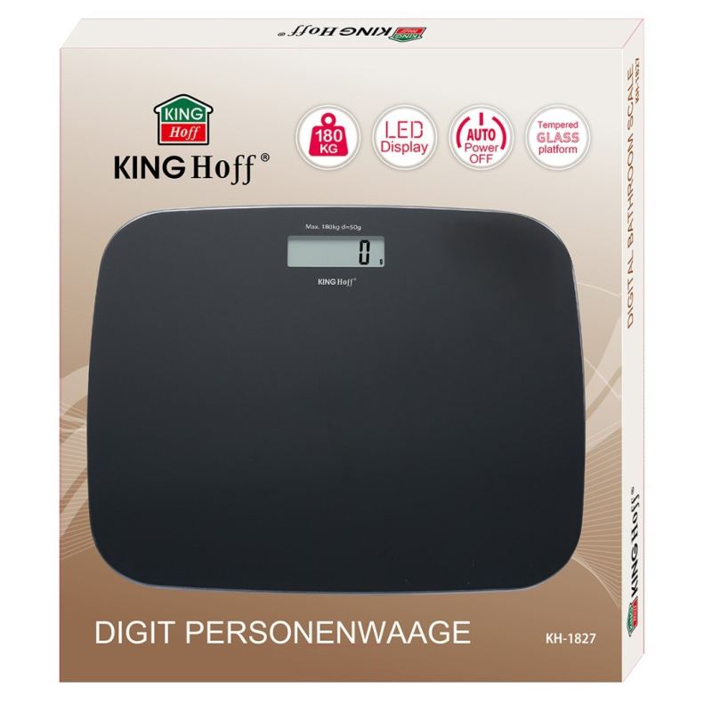 ELEKTRONICZNA WAGA ŁAZIENKOWA do 180 kg KINGHOFF KH-1827 - obrazek 4