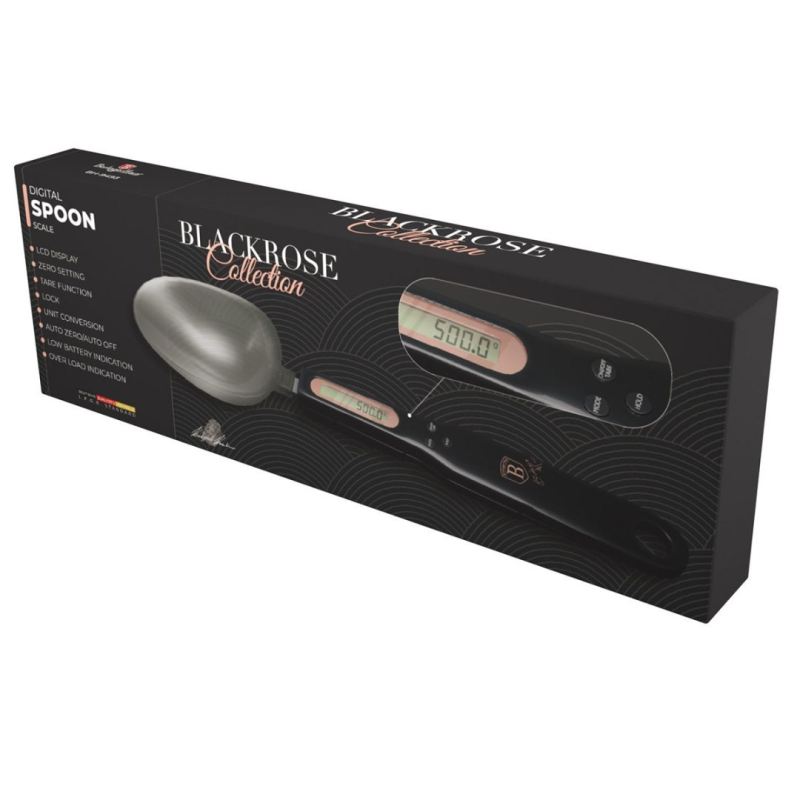 ELEKTRONICZNA WAGA KUCHENNA ŁYŻKA BERLINGER HAUS BH-9493 BLACK ROSE - obrazek 7