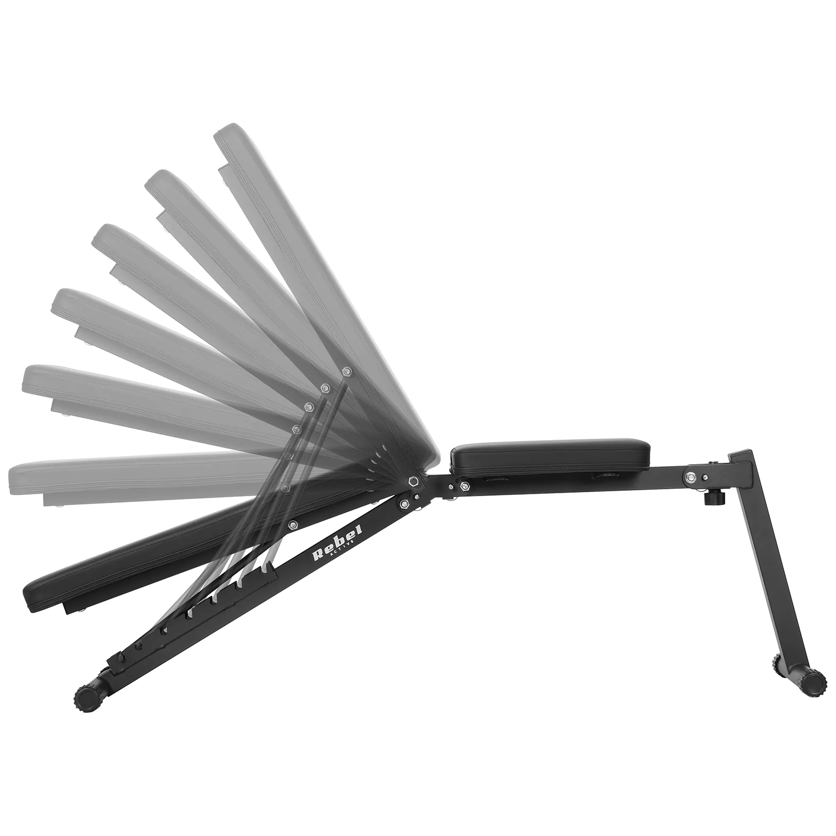 Ławka treningowa skośna , REBEL ACTIVE - obrazek 7