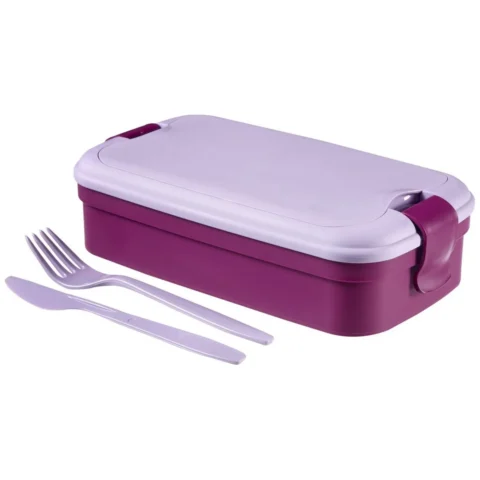 Pojemnik ze sztućcami Curver Lunch&Go fioletowy