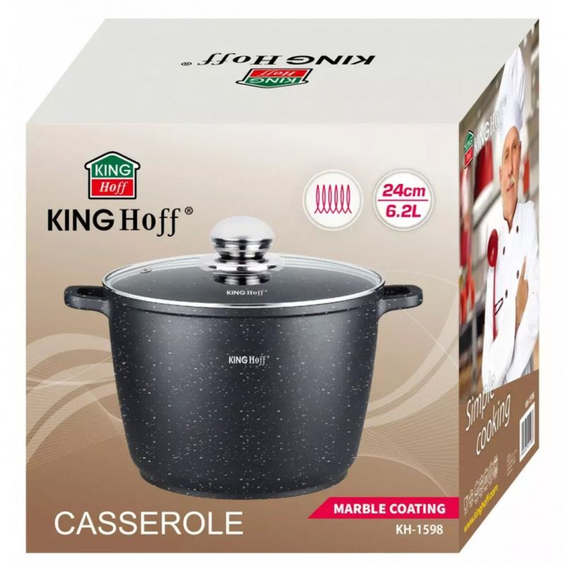KINGHOFF GARNEK MARMUROWY 24cm KH-1598 6,2L - obrazek 4