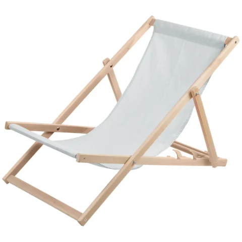 Leżak plażowy, drewniany jasny popiel
