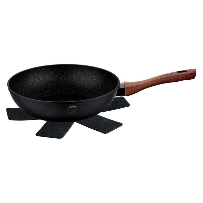 WOK GRANITOWY 28cm BERLINGER HAUS BH-1719 EBONY ROSEWOOD - obrazek 3