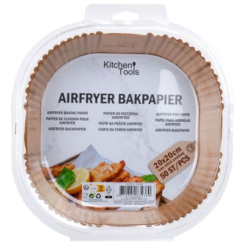 WKŁAD PAPIEROWY DO FRYTOWNICY 23x23cm 50szt. KWADRATOWY 279911 - obrazek 3