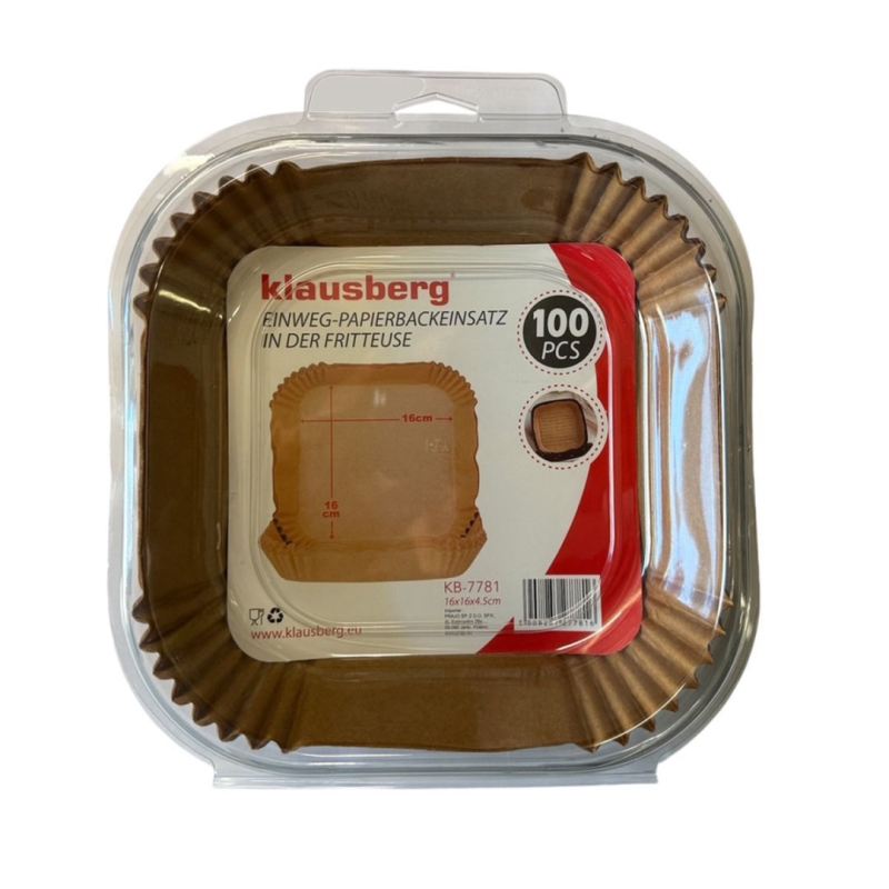 WKŁAD PAPIEROWY DO FRYTOWNICY 16x16cm 100szt. KLAUSBERG KB-7781 - obrazek 6