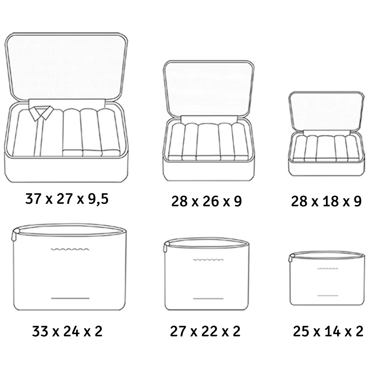 BQ28G Organizer podróżny 6 szt grey - obrazek 4