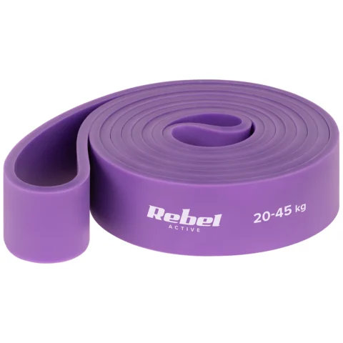 Guma do ćwiczeń TPE - Power Band PT-4, fioletowa 20-45 kg REBEL ACTIVE