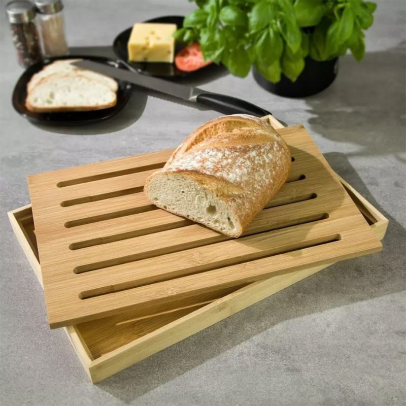 DESKA DO KROJENIA PIECZYWA Z TACĄ 37 x 23cm KINGHOFF KH-1217 - obrazek 2