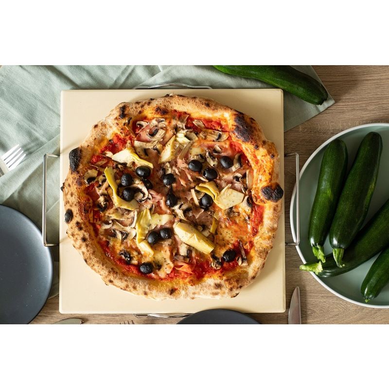 KAMIEŃ SZAMOT DO PIECZENIA PIZZY CHLEBA 33cm 2930 - obrazek 4