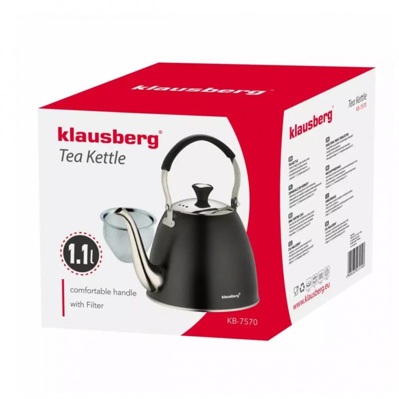 CZAJNIK ZAPARZACZ Z SITKIEM KLAUSBERG 1.1L KB-7570 - obrazek 2