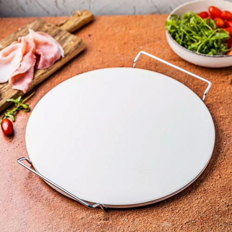 KAMIEŃ SZAMOT DO PIECZENIA I SERWOWANIA PIZZY 33cm KLAUSBERG KB-7788 - obrazek 4