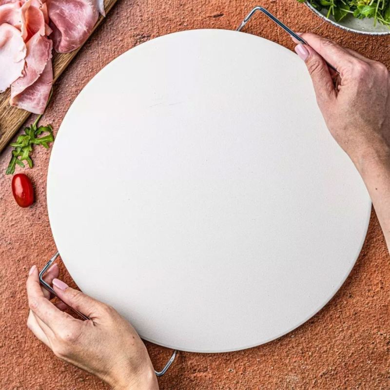 KAMIEŃ SZAMOT DO PIECZENIA I SERWOWANIA PIZZY 33cm KLAUSBERG KB-7788 - obrazek 5