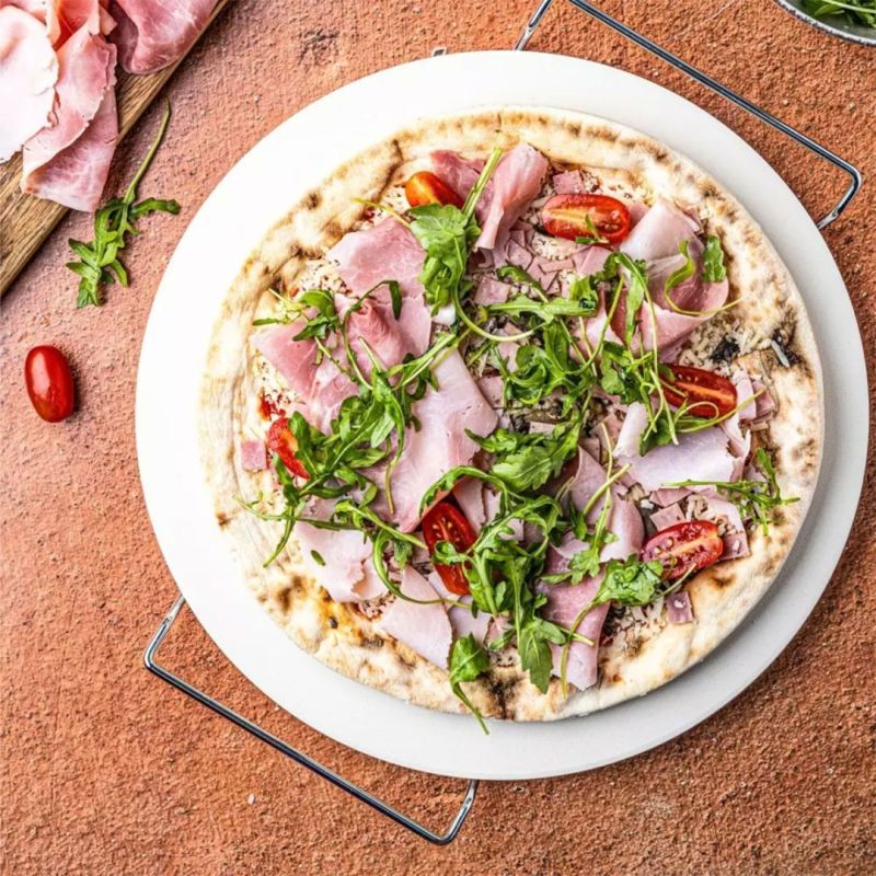 KAMIEŃ SZAMOT DO PIECZENIA I SERWOWANIA PIZZY 33cm KLAUSBERG KB-7788 - obrazek 6