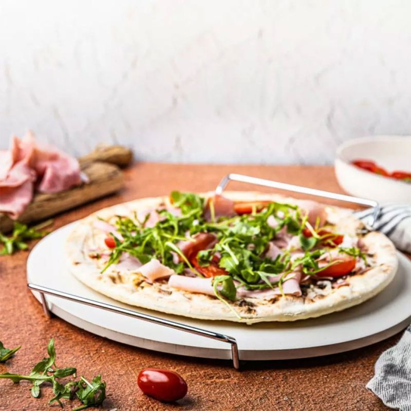KAMIEŃ SZAMOT DO PIECZENIA I SERWOWANIA PIZZY 33cm KLAUSBERG KB-7788 - obrazek 7