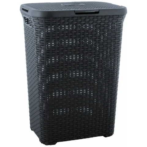 Kosz na bieliznę Curver Natural Style 60L ciemnySz