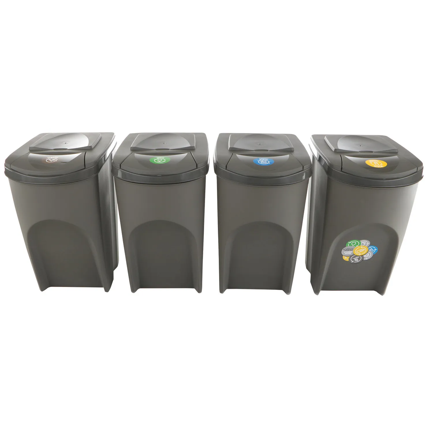 Zestaw koszy do segregacji Sortibox 4x35L szare - obrazek 2