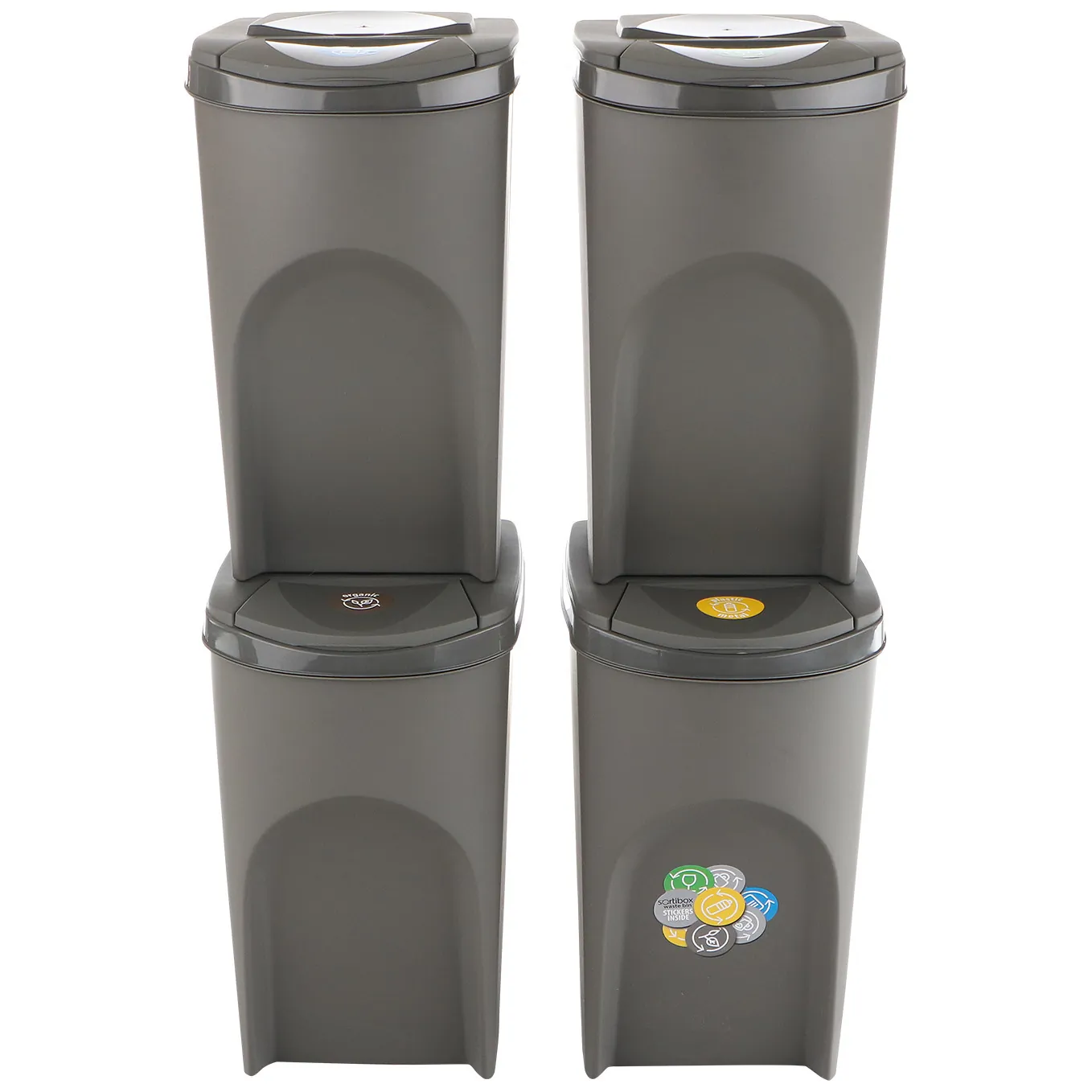 Zestaw koszy do segregacji Sortibox 4x35L szare