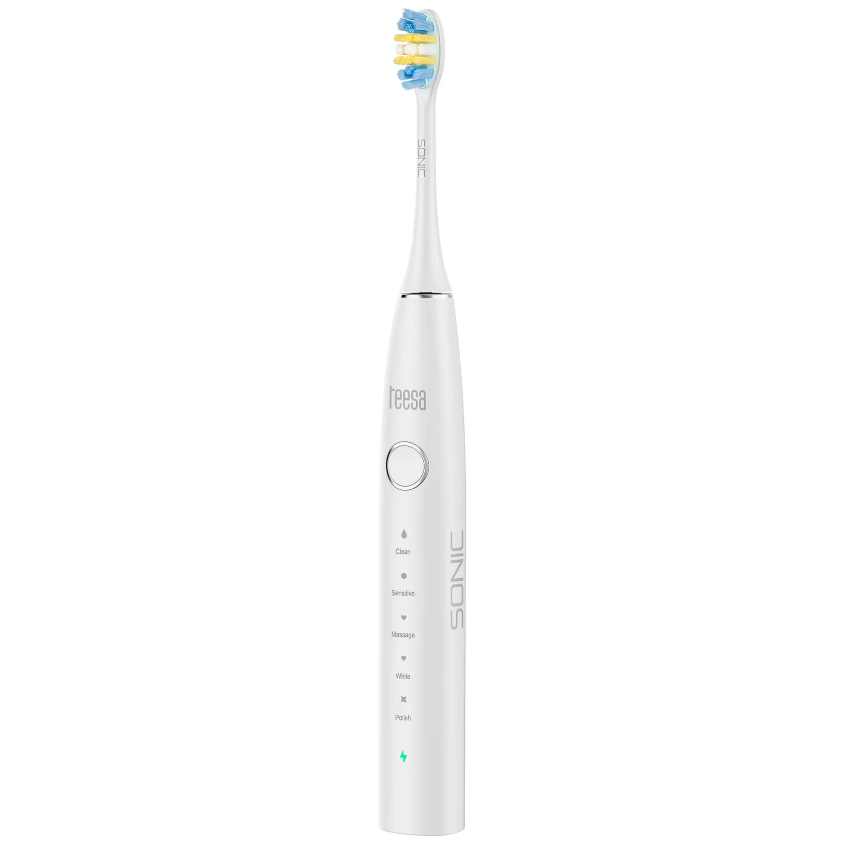 Soniczna szczoteczka do zębów TEESA SONIC 2 biała, 5 trybów pracy, etui podróżne , USB typ C - obrazek 2