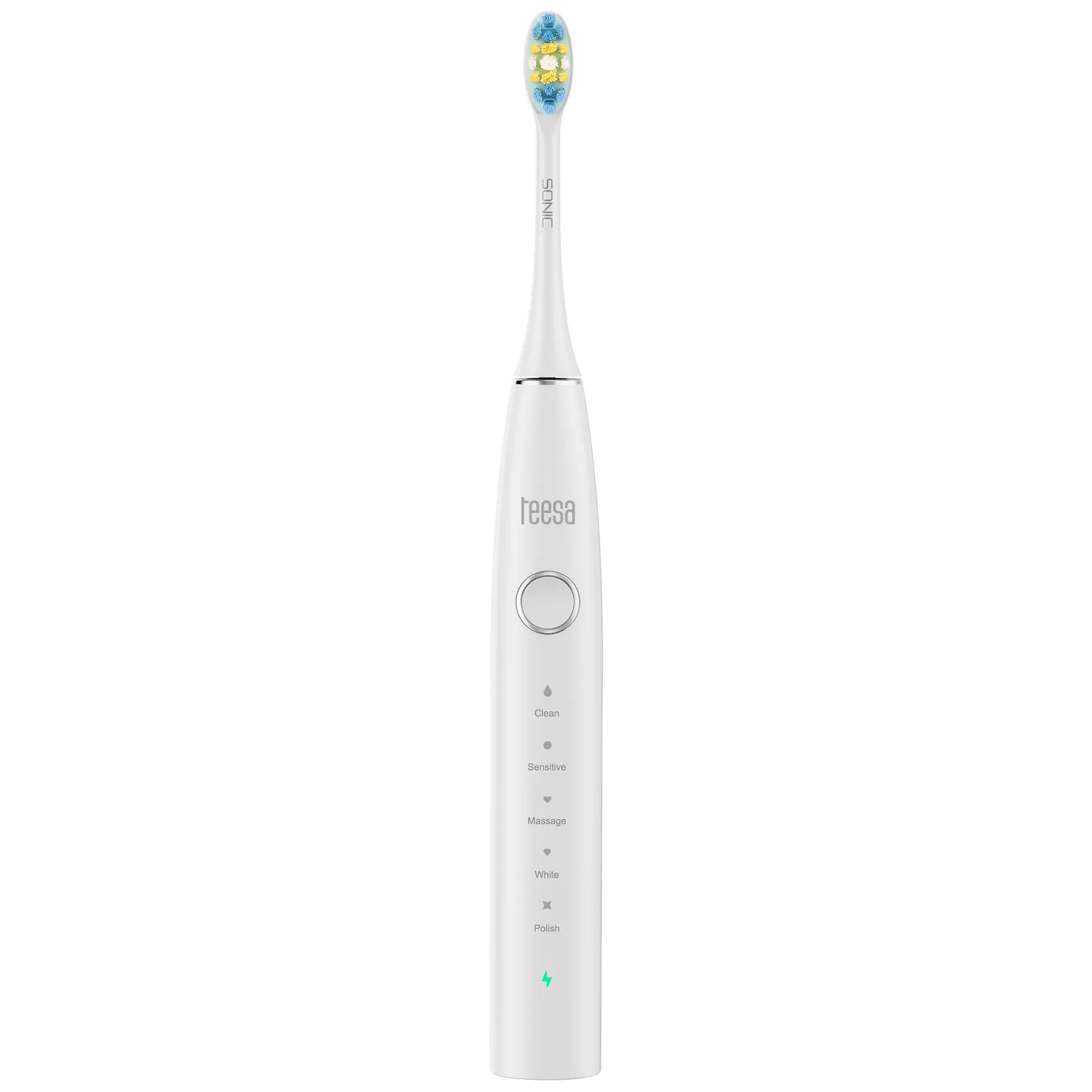 Soniczna szczoteczka do zębów TEESA SONIC 2 biała, 5 trybów pracy, etui podróżne , USB typ C - obrazek 3