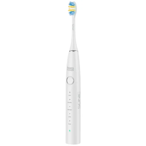 Soniczna szczoteczka do zębów TEESA SONIC 2 biała, 5 trybów pracy, etui podróżne , USB typ C