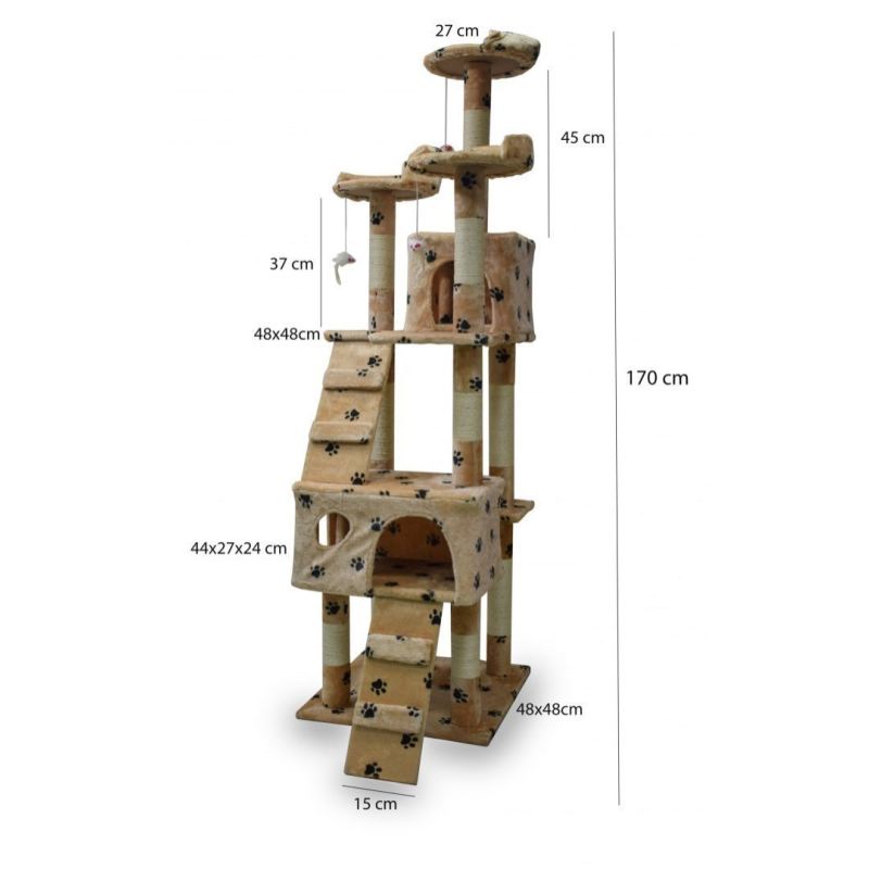 Drapak legowisko domek drzewko dla kota 170 - obrazek 5