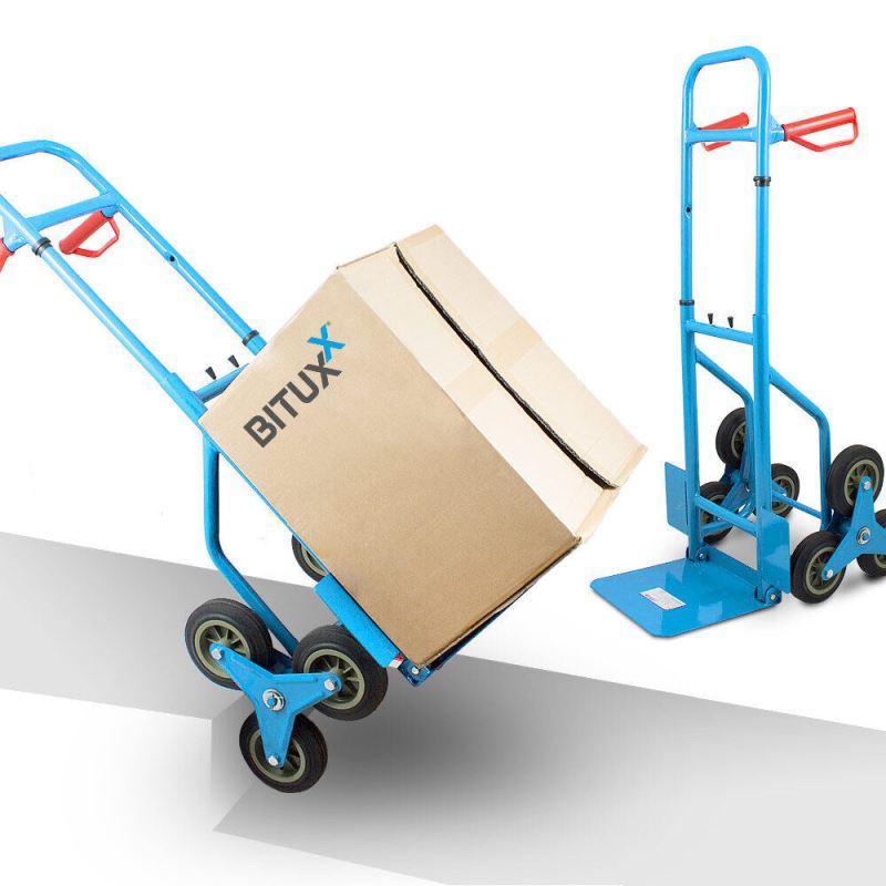 WÓZEK TRANSPORTOWY SCHODKOWY 100KG Z REGULACJĄ WYSOKOŚCI MAGAZYNOWY - obrazek 3
