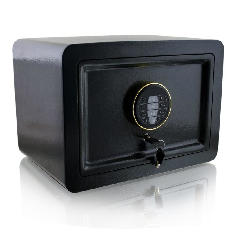 sejf elektroniczny mini bituxx zamek szyfrowy klucz czarny do szafy ścienny - obrazek 4