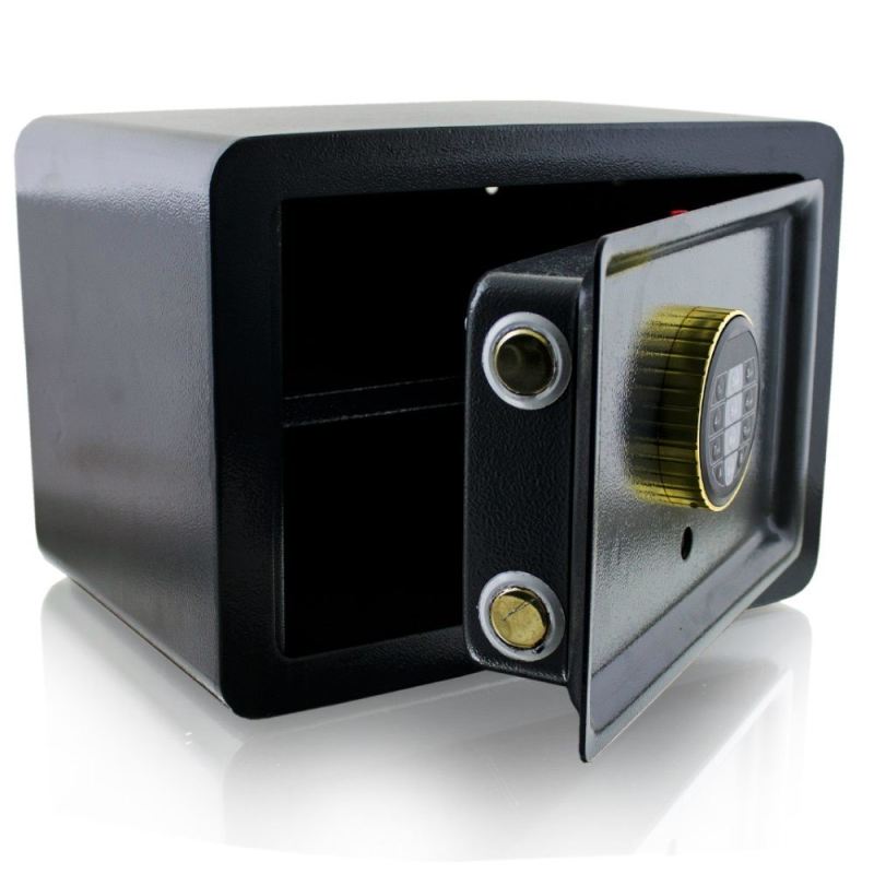 sejf elektroniczny mini bituxx zamek szyfrowy klucz czarny do szafy ścienny