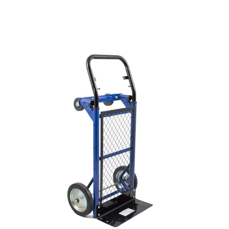 WÓZEK TRANSPORTOWY SKŁADANY 2w1 RĘCZNY PLATFORMOWY 80KG Gumowe Koła - obrazek 3