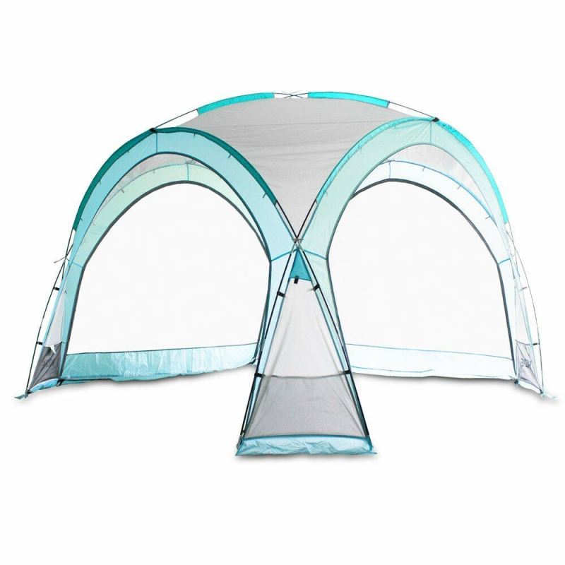 namiot domek ogrodowy 3.5x3.5m błękitny UV ściany moskitiera - obrazek 12