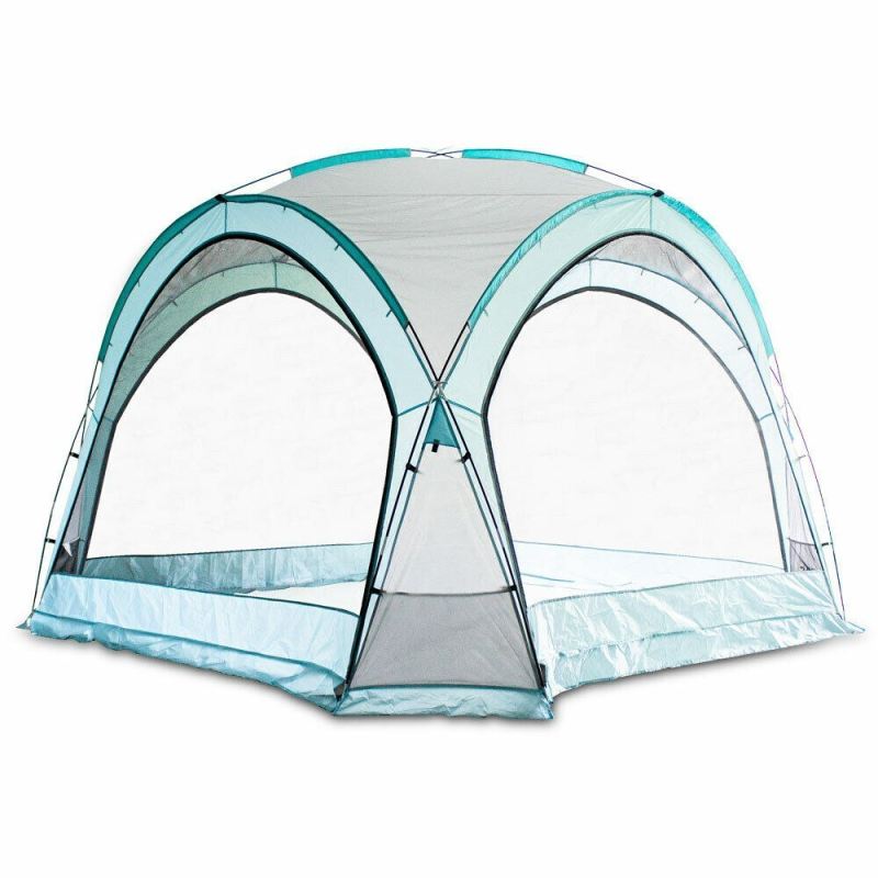 namiot domek ogrodowy 3.5x3.5m błękitny UV ściany moskitiera - obrazek 13